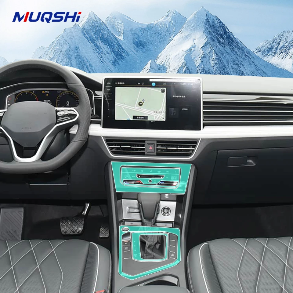 

For Volkswagen Tiguan 2022-2024 Pre cutting Car Interior Paint protection Film TPU Gear Panel Anti-Scratch Decorative Sticker