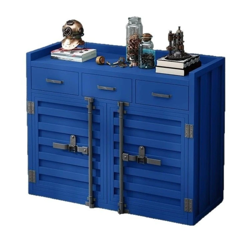 

Tea cabinet Storage locker Container Pantry Locker Industrial style wrought iron dining side cabinet Industrial style locker