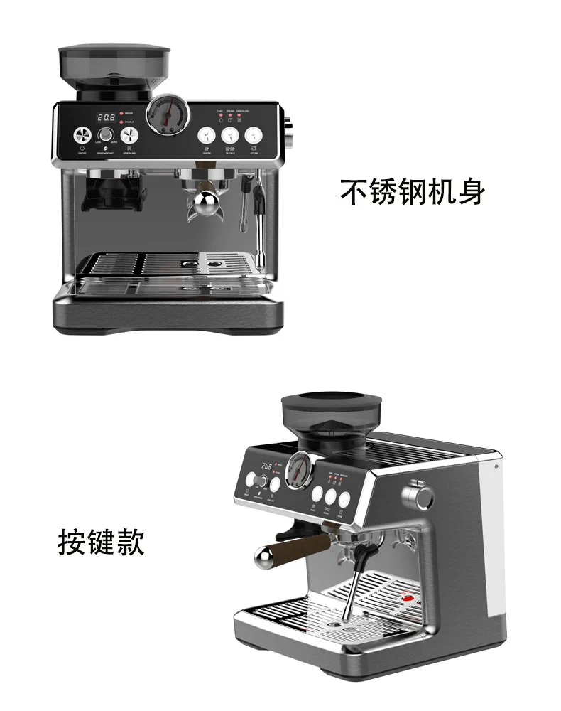 Italian semi-automatic coffee machine grinding integrated 58mm extraction steam milk foam