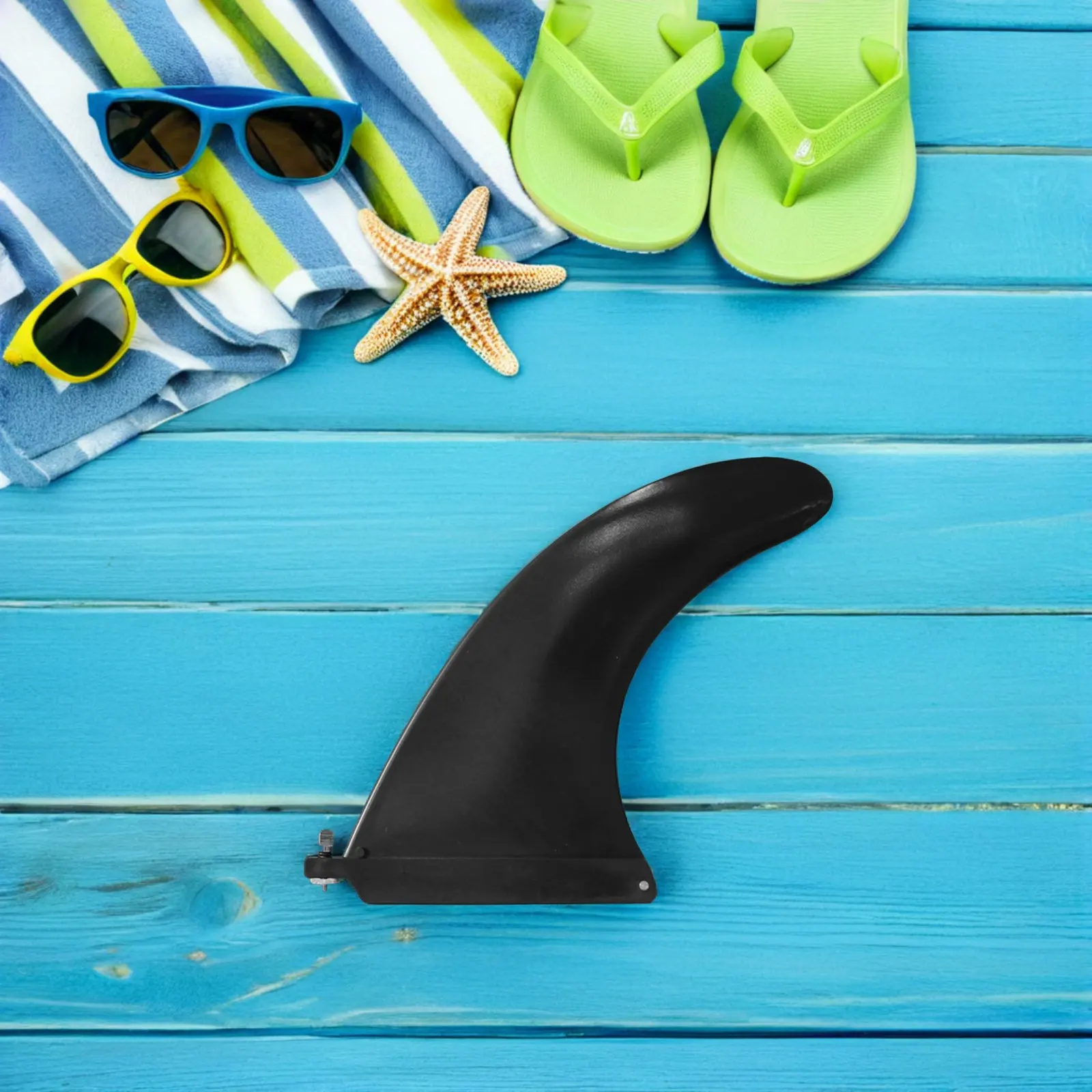 Inflatable Paddle Board Fin Detachable Screw Mount Tracking Fin for Sup Surfing Water Sports Portable Secure Attachment view 2
