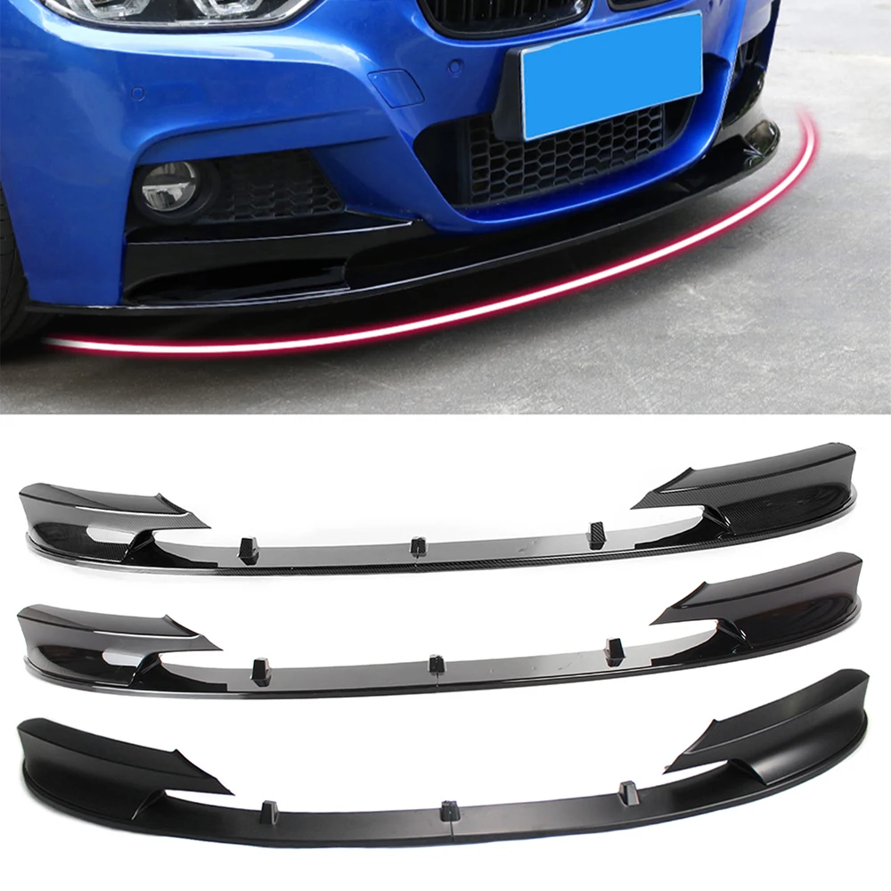 Car Front Bumper Lip Spoiler For BMW F30 F31 3 Series 2012 2013 2014 2015 2016 2017 2018 M Style Splitter Trim