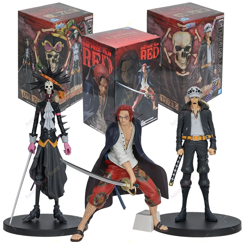 One Piece Figure Brook Shanks Trafalgar D. Water Law Red Film Theatrical Version Wano Country Collection Model Peripheral Toys