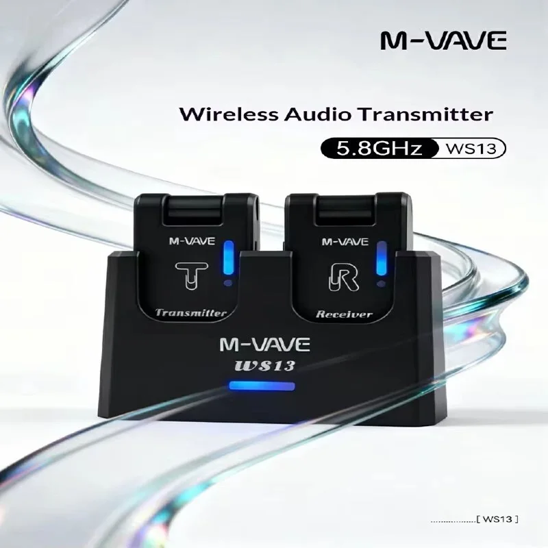 M Vave Wireless Guitar Transmitter Receiver 5 8g Audio Transmission System WS13 With Portable Charging Case For Musical view 4