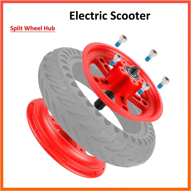 For Pro/Pro2 8.5Inch Electric Scooter Split Wheel Hub Aluminum Alloy Rear Wheel Rims Solid Tire Scooter