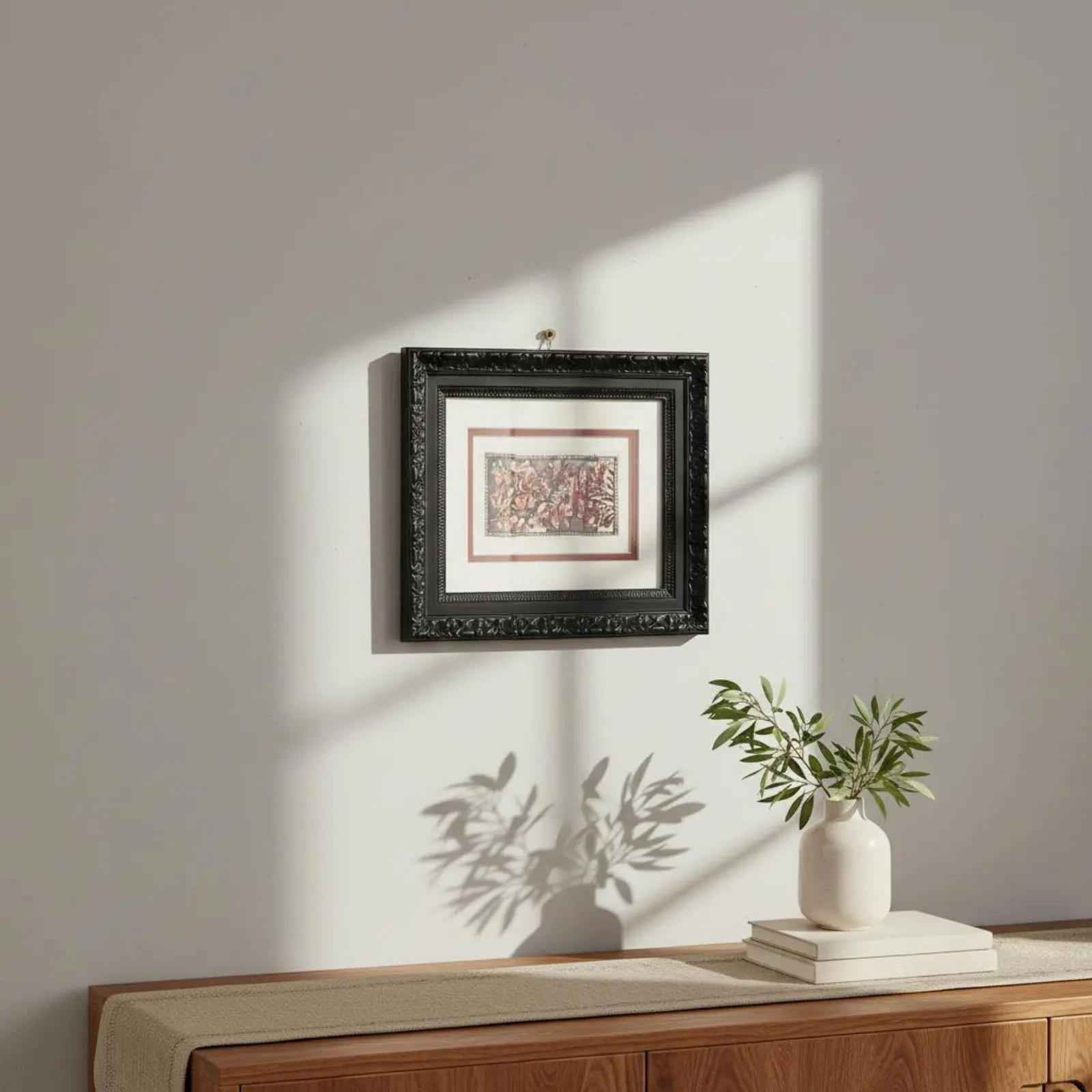 lot-de-2-tableaux-muraux-au-design-francais-style-retro-cadre-vintage-ensemble-d'images-encadrees-cadre-noir-orne-sensation-haut-de-gamme-pour-le-salon