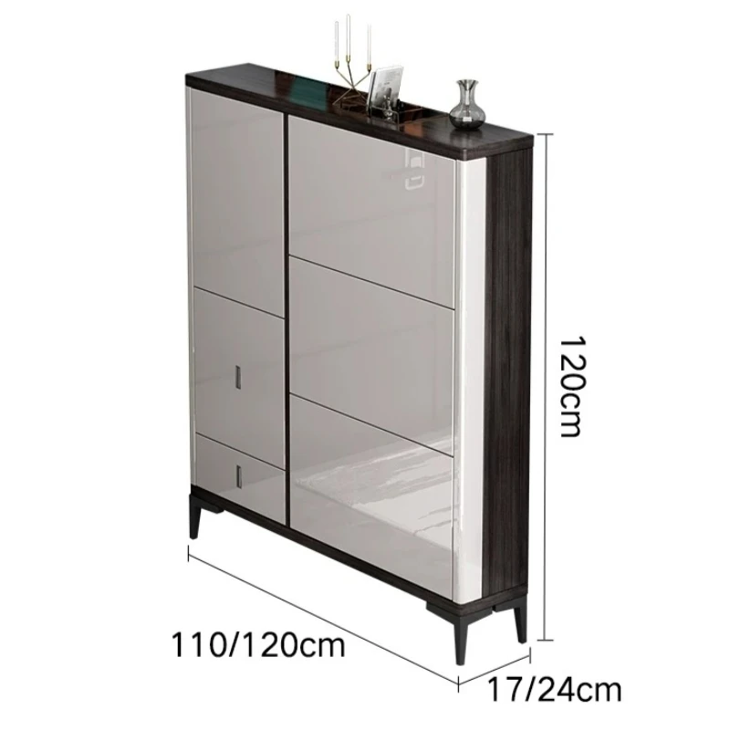 Closet Storage Shoe Cabinet With Seat Doors Secret Narrow Shoe Cabinet Spinning Corner Organizador De Zapatos Furniture Home