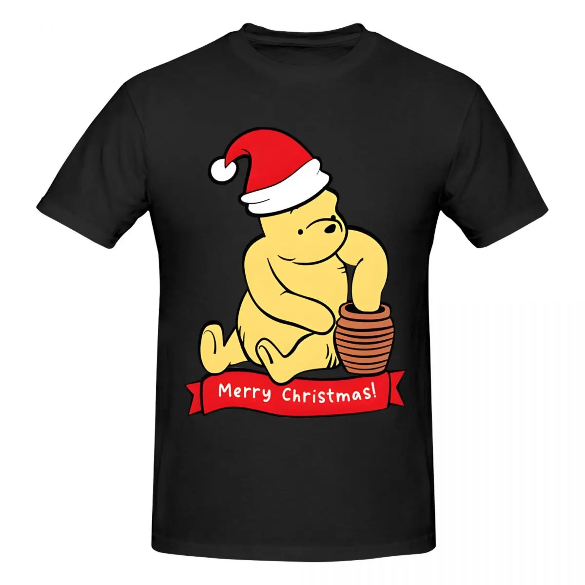 Winnie T Shirt Disney Pooh Bear Winnie 100% Cotton Clothes Vintage Short Sleeve Round Neck T Shirt Graphic Printed T-Shirt image 3