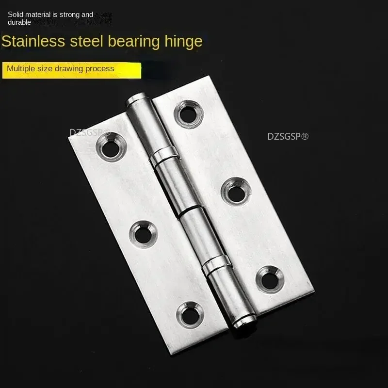 Accessories 304 Stainless Steel Flat Door Thick High Quality Hinge 1/1.5/2/2.5/3/4 Inch 2Pcs Door Butt Hinges Furniture Hardware
