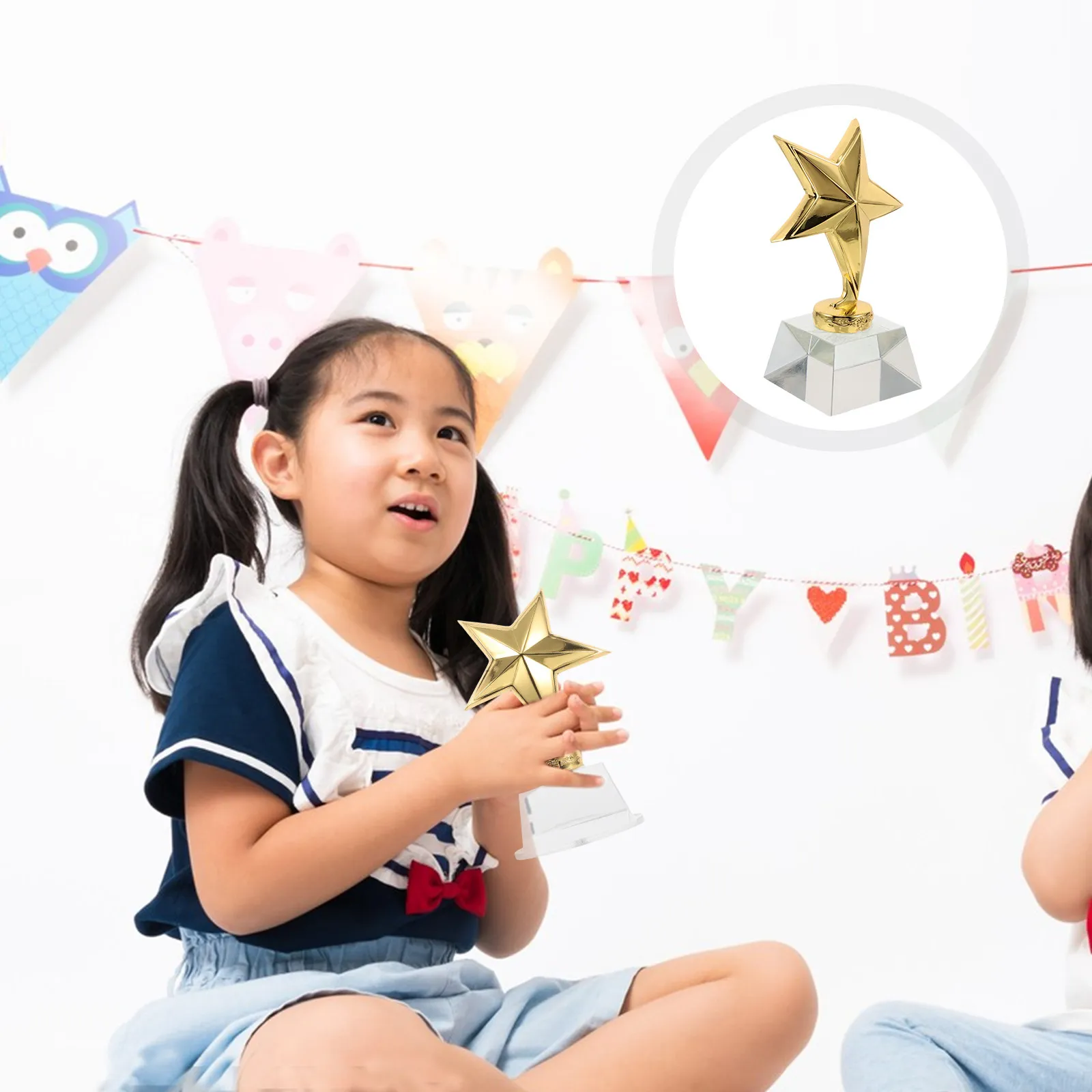 Crystal Star Trophy Award Children's Recognition Prize Perfect for Student Awards Sports Dance Competition Party Games