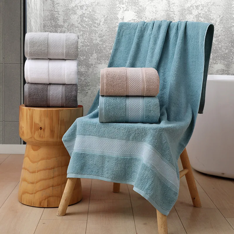 500G Thickened Cotton Large Bath Towel Class A Infant Home Hotel Couple Enlarged Towel Soft Water Absorption