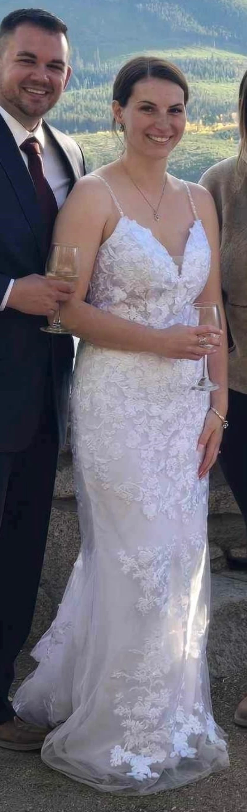 الدانتيل زين فساتين الزفاف للعروس ، حورية البحر الخامس الرقبة ، فساتين الزفاف الطويلة ، الأشرطة السباغيتي