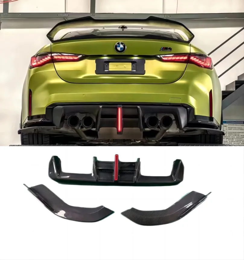 

Dry Carbon Fiber Rear Bumper Lip Splitters Winglets Flaps Apron AC Style Rear Bumper Diffuser Lip for BMW G82 G83 M4 2021-2023