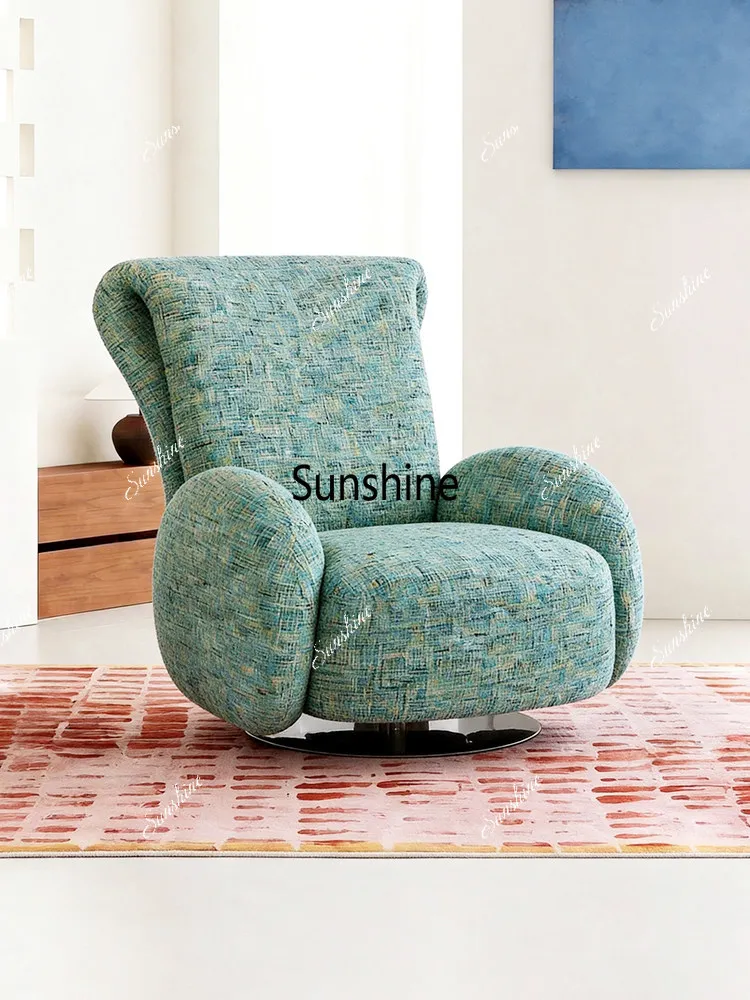 French retro living room household small apartment chenille single sofa chair
