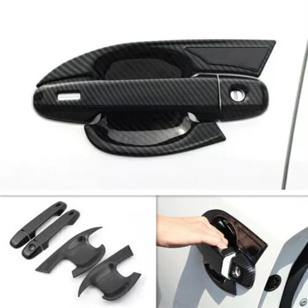 Protect Your For Toyota For CHR 1722 and Add a Touch of Elegance with Carbon Fiber Front Door Handle Covers Pack of 4