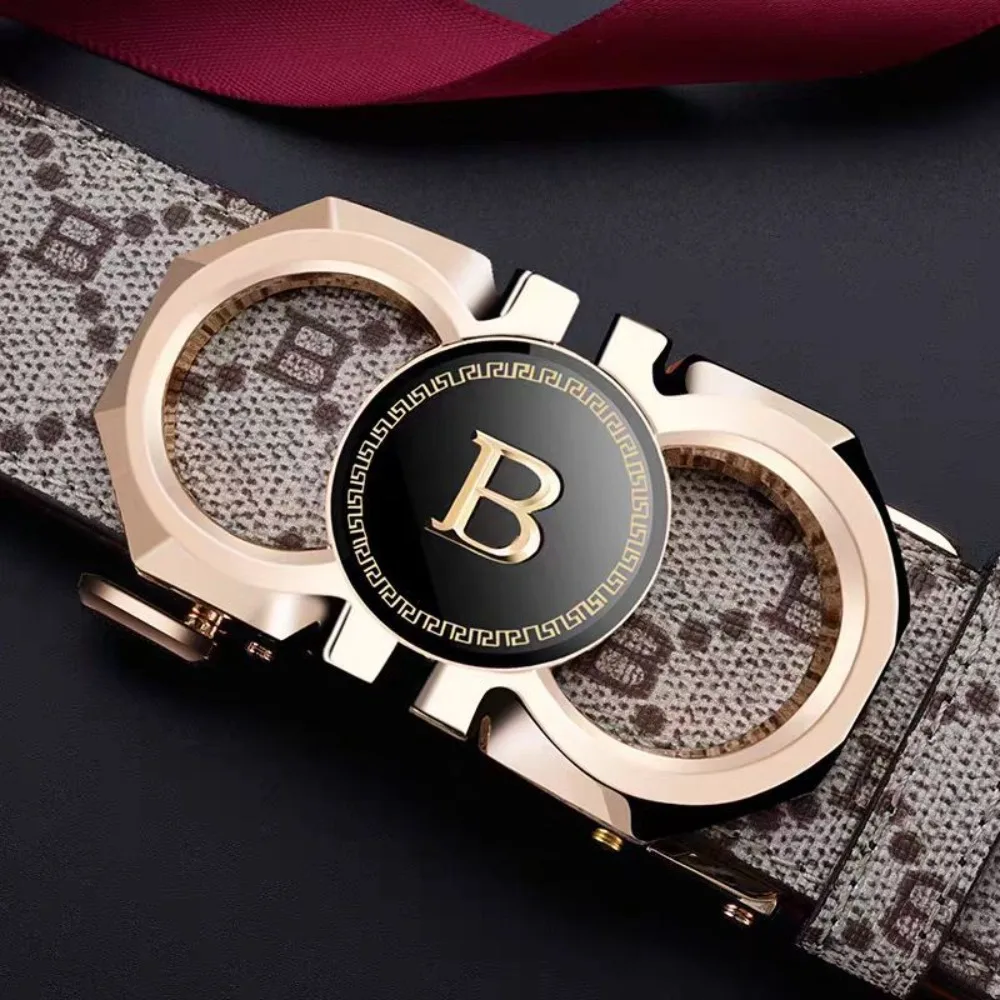

Men's Genuine Leather Belt Automatic Buckle Casual Business Trousers Belt Classic Simple Design​
