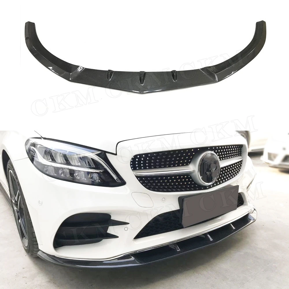 

Carbon Fiber / FRP Front Lip Chin Spoiler for Benz W205 C205 C63 Coupe Sport 2019-2022 Head Shovel Protector Car Styling