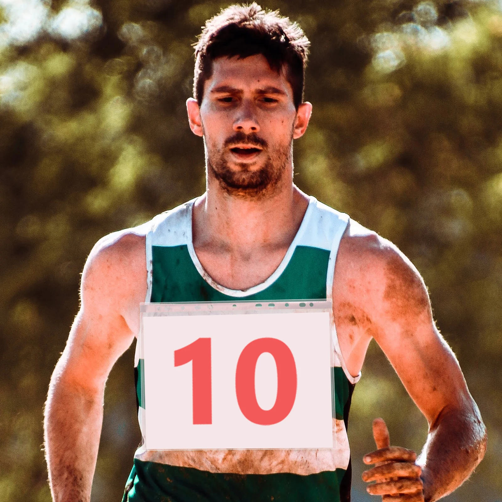 

100pcs Number Cloth Protection Sheet Clear Running Bib Holder with Hole Binder Design Waterproof Tear-Resistant Race for Runners