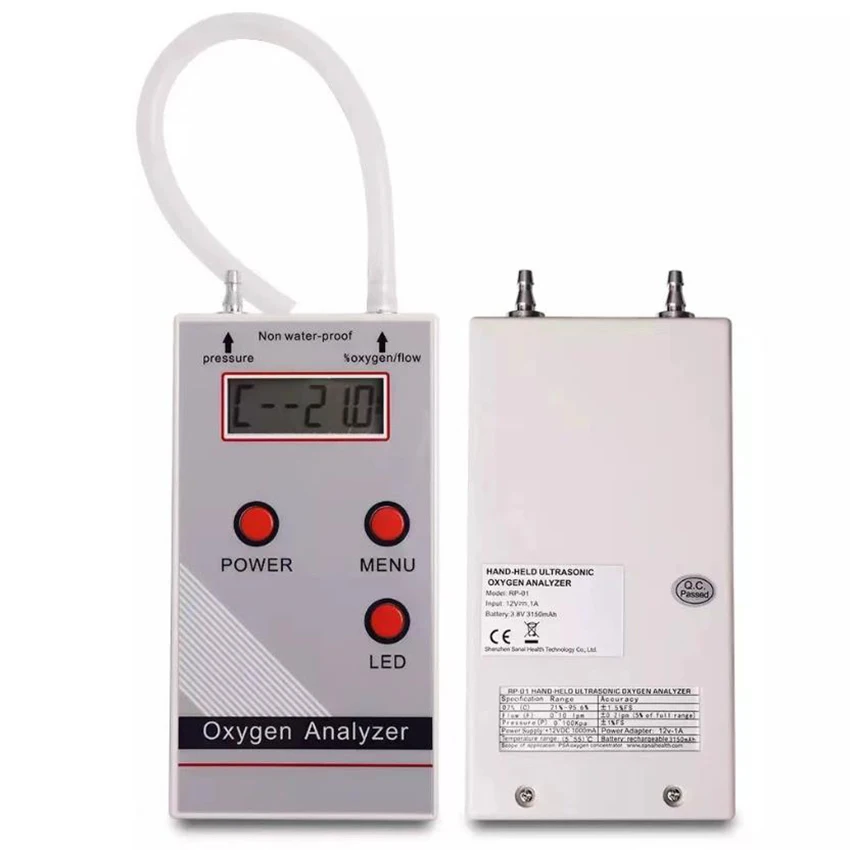 Analisador de oxigênio portátil medidor de concentração de oxigênio o2 detector de detecção de pressão de fluxo detector de gás