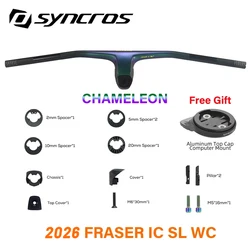 2026 SYNCROS FRASER IC SL WC -20° full carbon fiber integrated cockpit MTB handlebar for Sparks frames, gradient color, 70-90mm