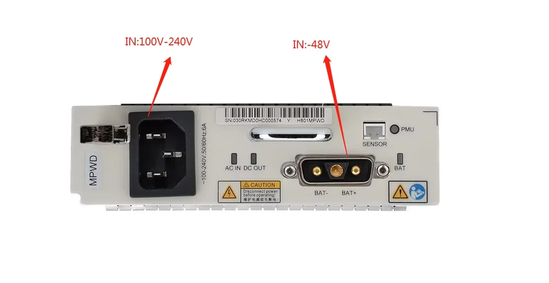 HW MPWD Card AC Power Board, MPWC DC, Apply to OLT MA5608T AC/DC Interface Port, 110V ~ 240V