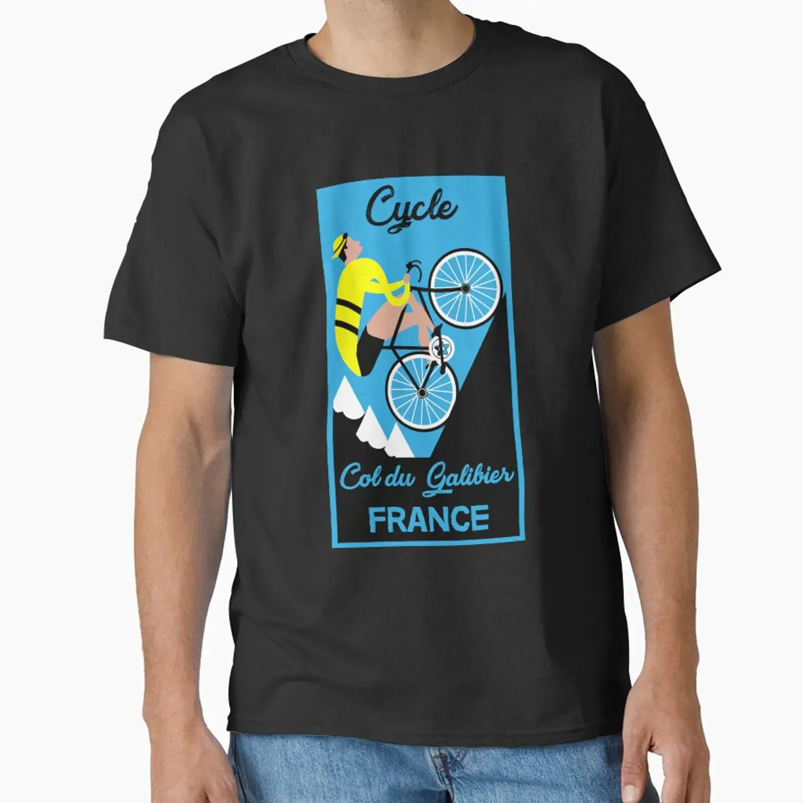 Col Du Galibier Cycling France Extreme Sport Endurance Biking Fitness designed and sold by happygiftideas vintage Washed