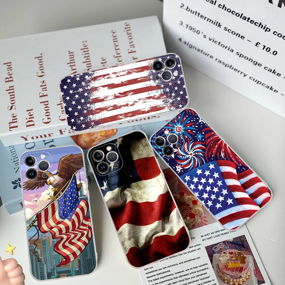 Celebrating Independence Day Party in the United States Phone Case For iPhone 15 14 11 12 13 Mini Pro XS Max Cover 6 7 8 Plus X