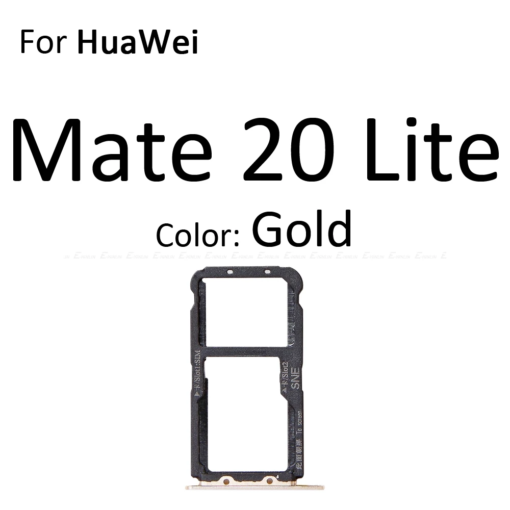 Sim Karte Tray Sockel Slot Reader Adapter Für Huawei Mate 20 Pro X 20X Lite Micro SD Karte Halter Stecker Container teile