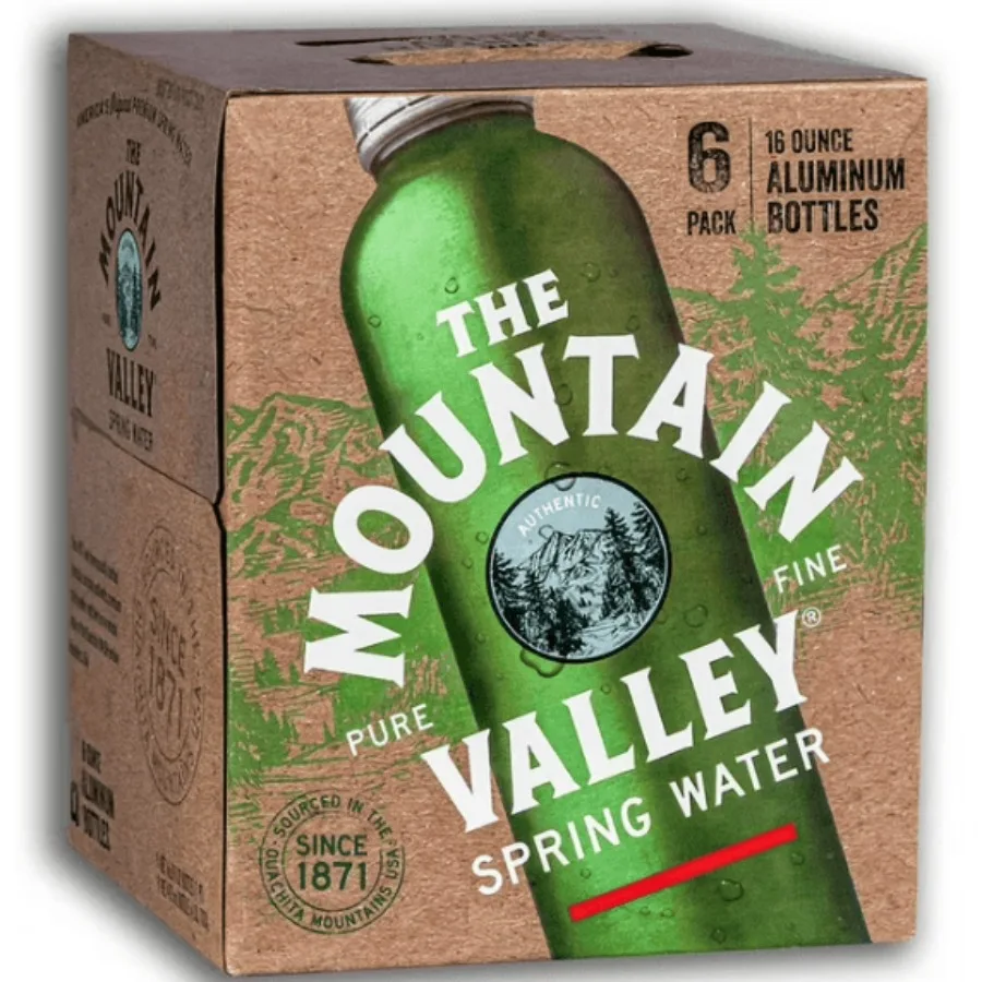 

Пружинная вода Mountain Valley, 16 унций, 6 шт., алюминиевая пружина