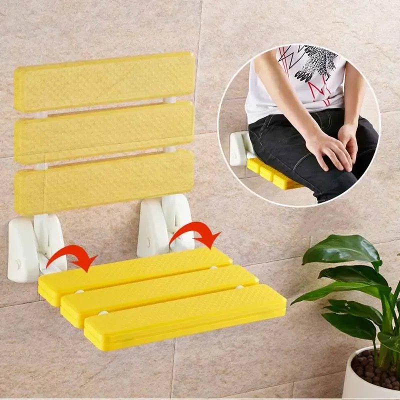 Bathroom Wall-mounted Shower Stool Safety Non-slip Bathroom Shower Shower Folding Stool Barrier-free Elderly Shower Chair