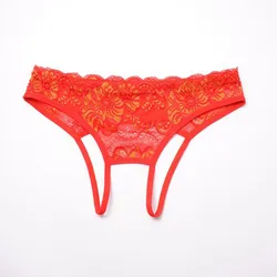 Sexy Women Lace Thong G-strings Panties Lingerie Underwear Open Crotch T-back Briefs See-Through Underpants Transparent Knickers