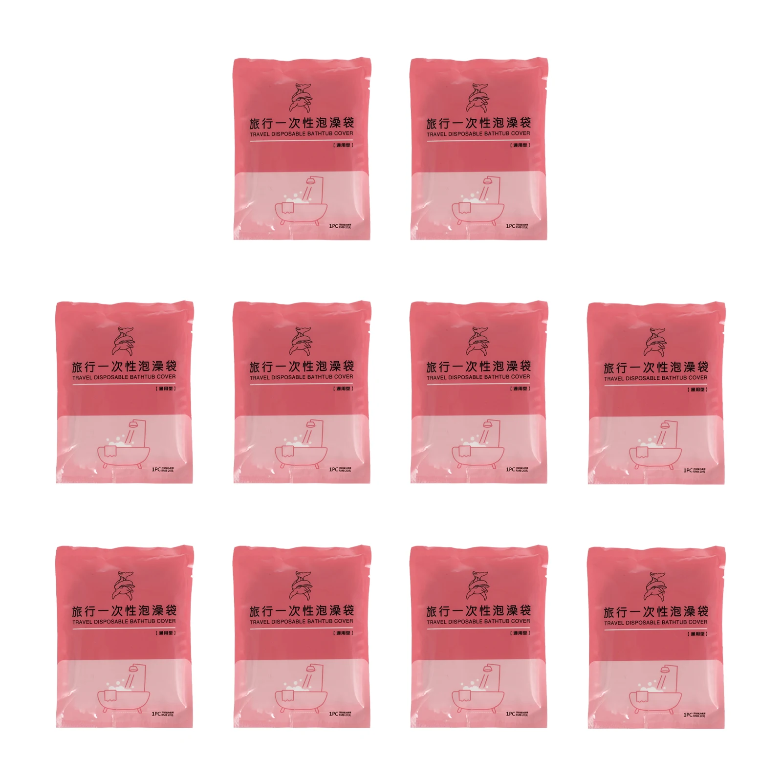 

10 Pcs Bath Bag Bathtub Liner Cover for Household Folding Bags White Liners Disposable Travel
