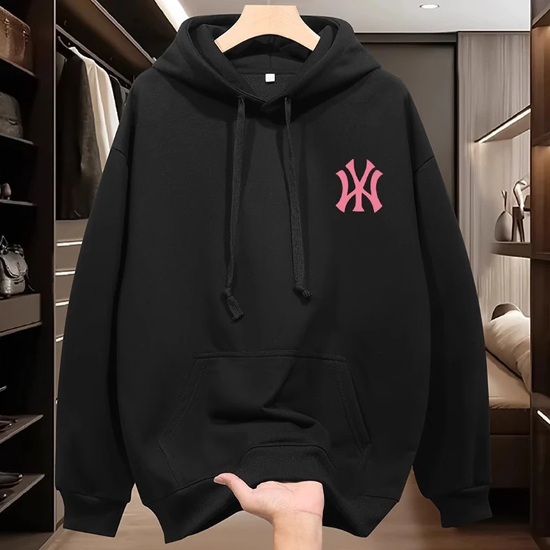 Disney Stitch spring and autumn hooded hooded hoodie men's fashion brand casual heavy loose couples long-sleeved coat