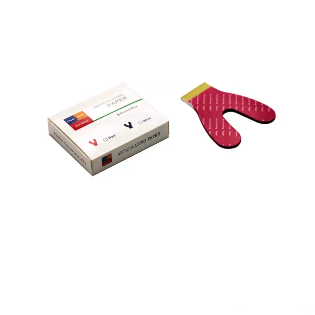 Dental Articulating Paper Red Strips Hot sale RED & BLUE Horseshoe shape Dental Lab Products 1box