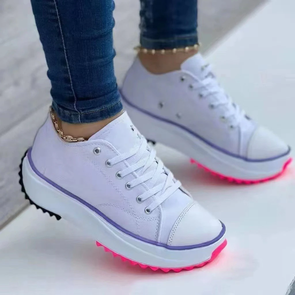 Summer Women Sneakers Platform Casua Women Shoes Plus Size Femlae Tennis Shoes  Fashion Sport Shoes AntiSlip