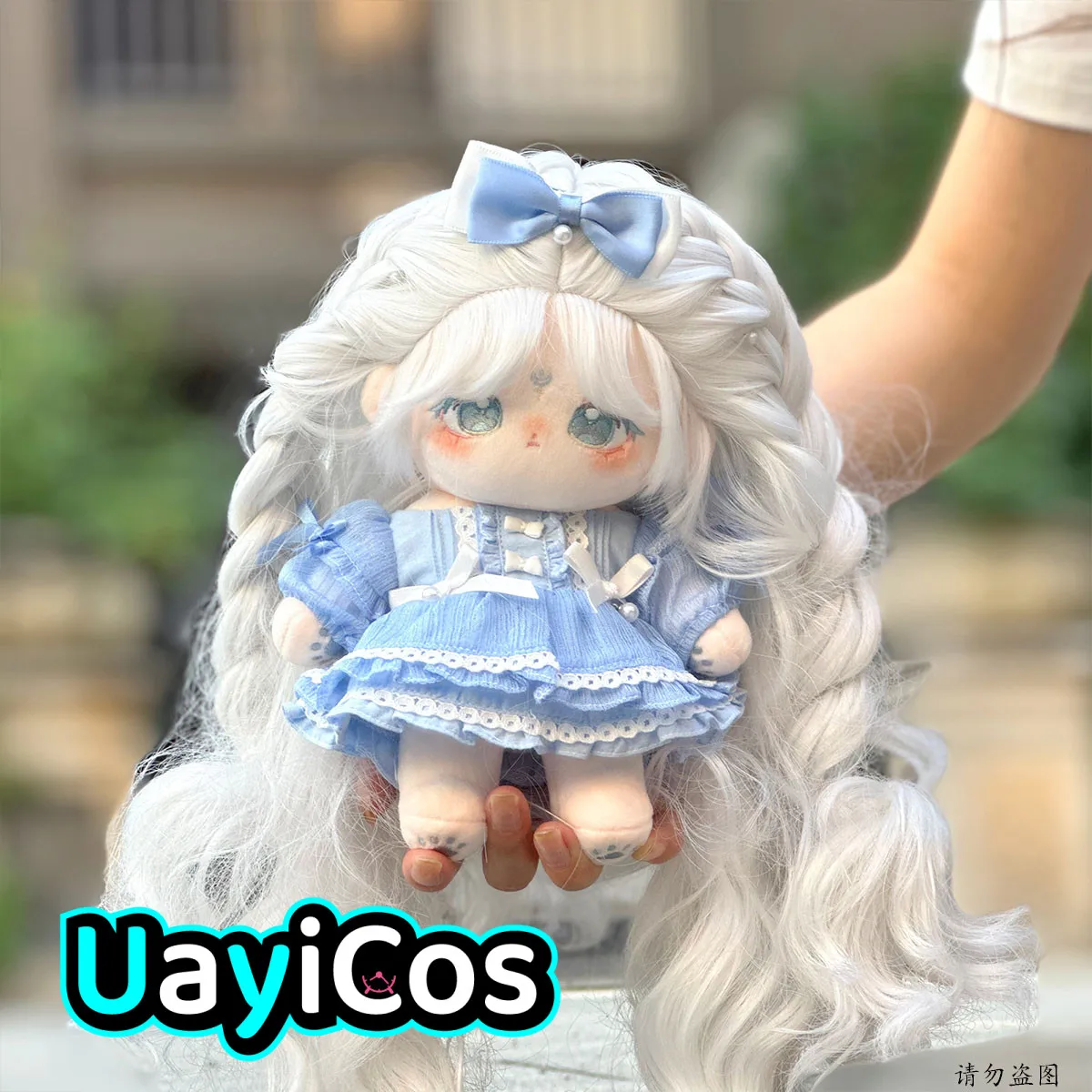 10cm 20cm pakaian boneka biru air mata mutiara jepit rambut gaun manis putri Prancis boneka mewah Aksesori boneka mainan Anime anak-anak