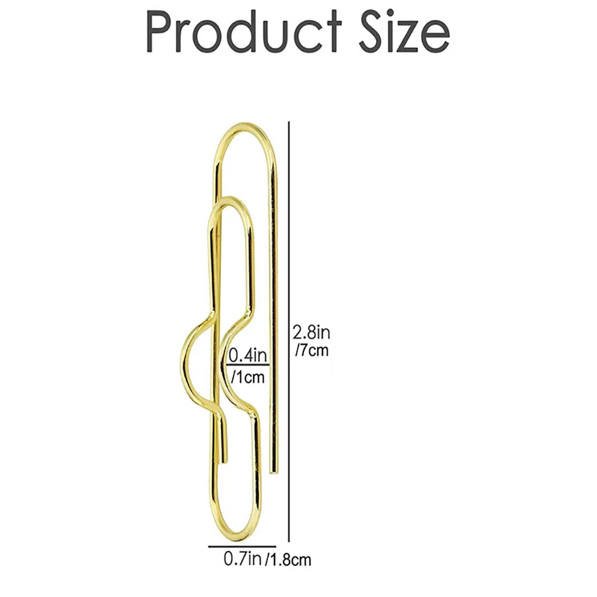 Monking 6/12/18/24Pcs Paperclips Multifunctional Paper Fix Metal Pen Holder Clip Journal Document Clips Notebook Pin Accessories