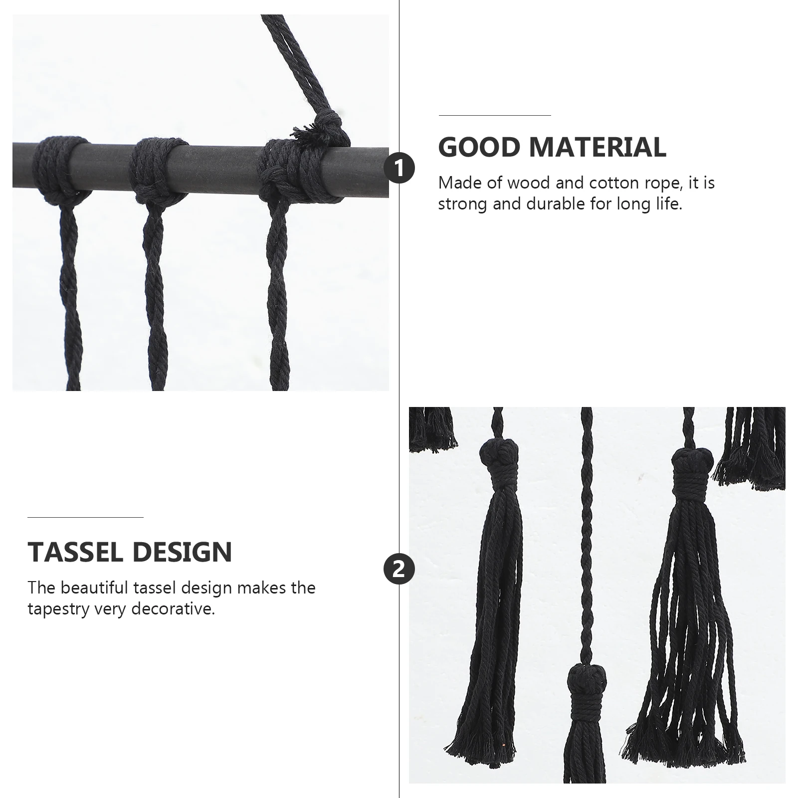 

Macrame Hanging Photo Display Wall Decor Cotton Rope Organizer for Pictures Postcards Home Decoration Art Wall Hanging