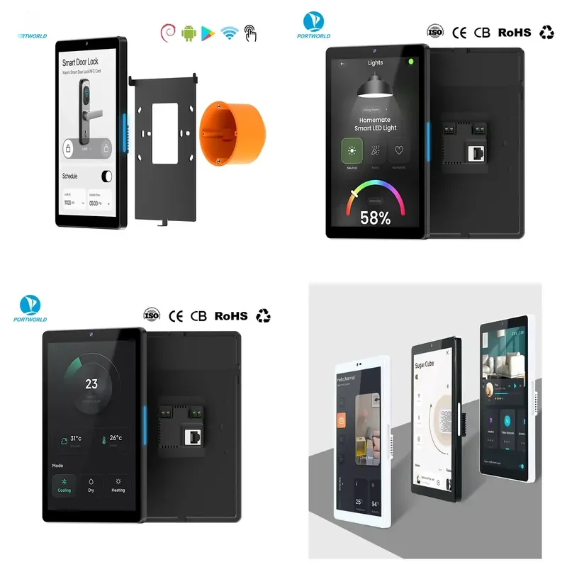 for Smart Home Assistant 8 Inch RK3576S Octa Core Android 14 Central Touch Control Panel POE
