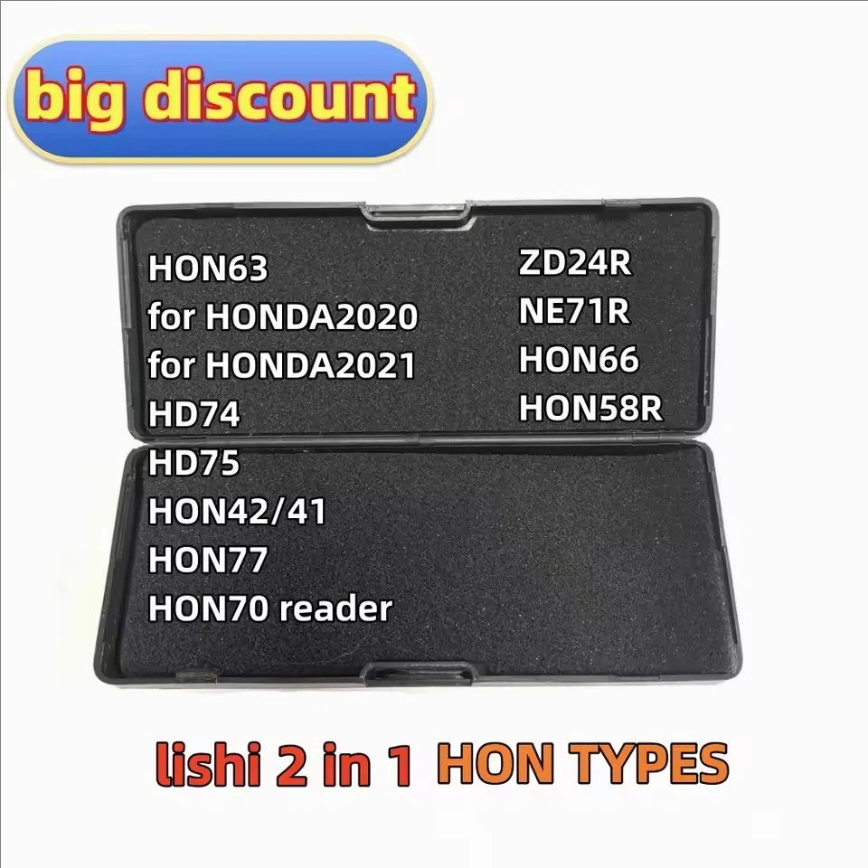Lishi HU66 Decoder 2 in 1 Lishi tool HON42/41 HYN14R/HY15 HU66 HON66 HU101 HU100 FO38 NSN11 FOR HONDA2021 TOOLS