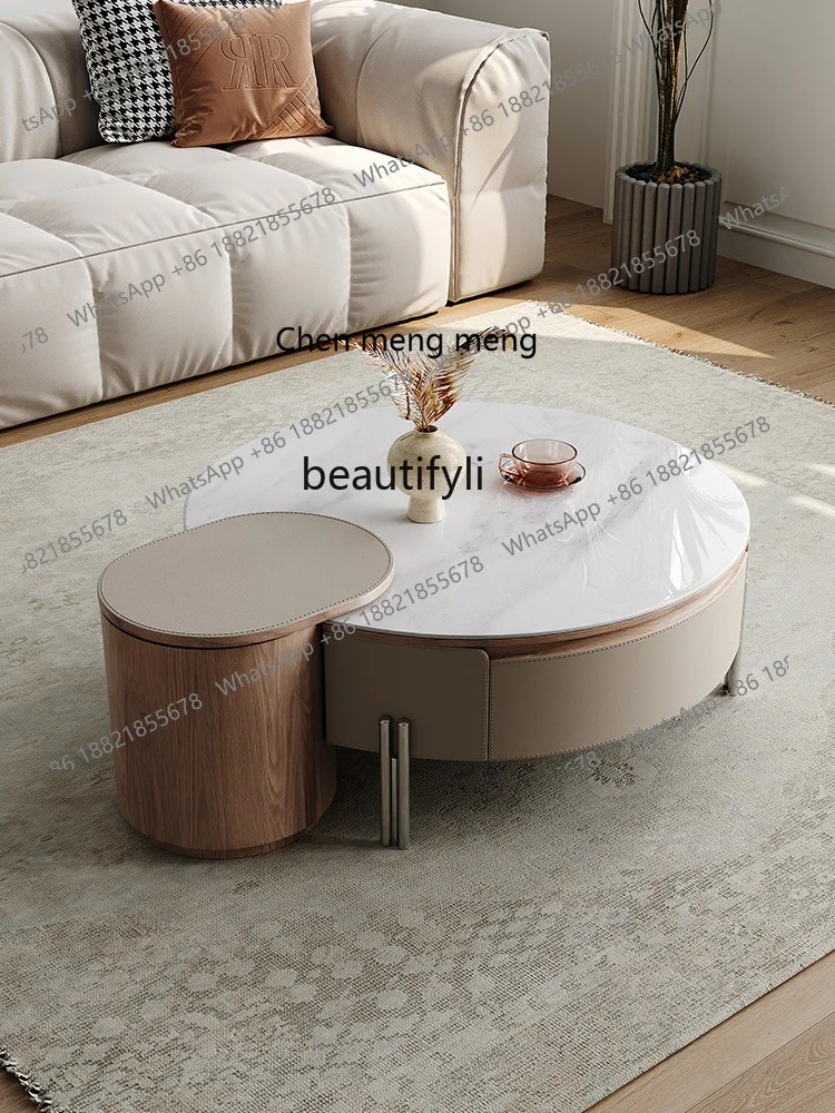 Modern Simple Coffee Table Living Room Lifting Small Apartment Home High-Grade Designer Rotating Small Coffee Table furniture