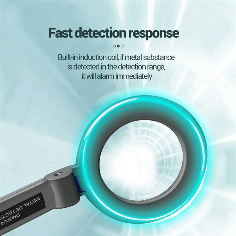 Metal Detector Handheld Alarm Scanner DM3004A Security Checker Pinpointer Search Coil