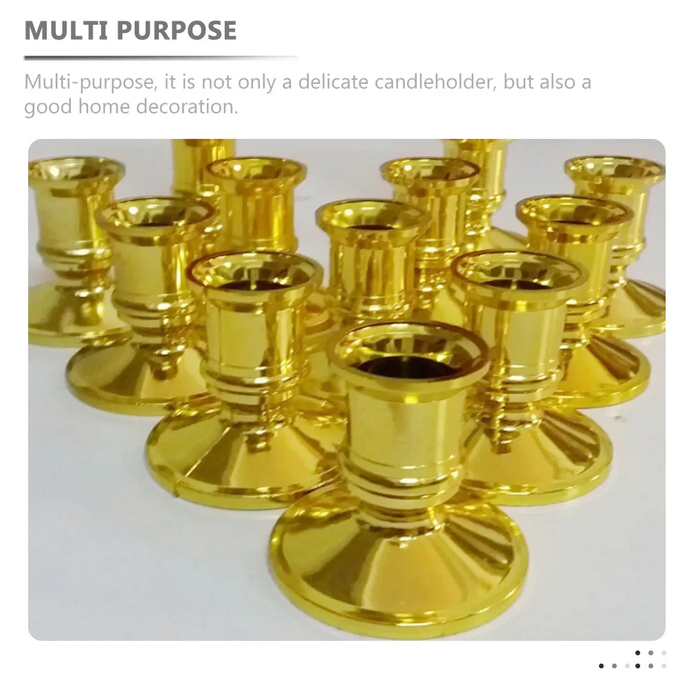 24 قطعة حامل شمعدان بلاستيكي إبداعي نمط أنيق لحفلات الزفاف ديكور المنزل عرض موقف رومانسي