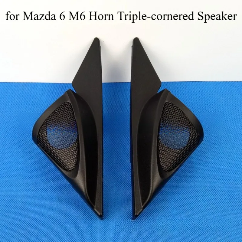 2PCS Car Tweeter Refitting Audio Door Angle Gum Speaker Cover Boxes Mounts for Mazda 6 M6 Horn Triple-cornered Speaker