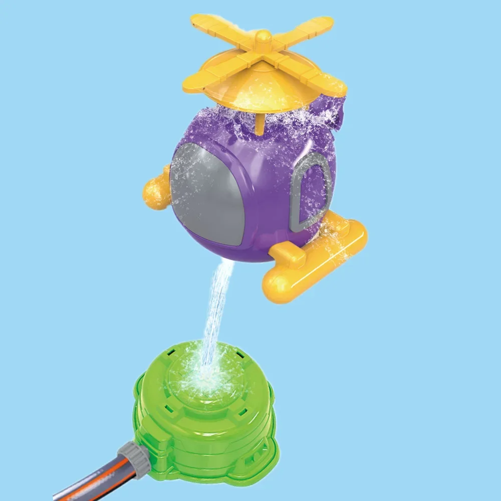 Elicottero Sprinkler Acqua Giocattolo Bambini Giochi all'aperto Sport Spray Giochi da bagno alimentati ad acqua per cortile Prato Giardino Ragazzi Ragazze Bambini