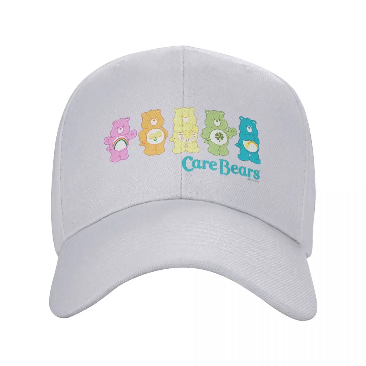 Care Bears Rainbow Bears Line Up Logo Baseball Cap Unisex Fashion Sun Hat Hat Breathable Polyester Dad Hat Spring Hat