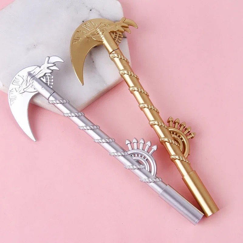 36Pcs Wholesale Reaper Sickle Neutral Pen, Creative Retro Weapon Cute Student Stationery Office supplies Signature Pen