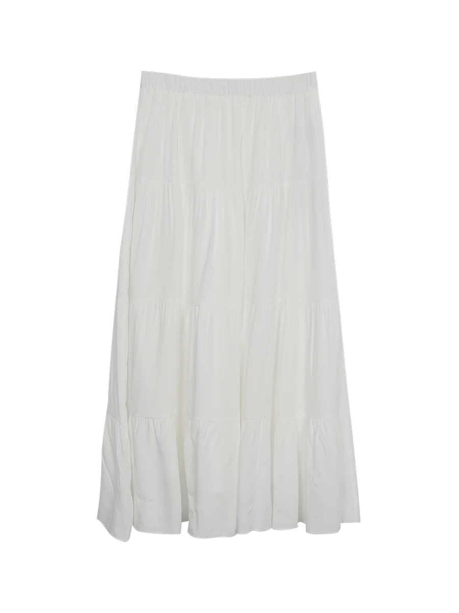 

Юбка-трапеция с высокой талией, женская желтая юбка-тортик, весна-осень, новая юбка с запахом, полиэстер, вискозное волокно