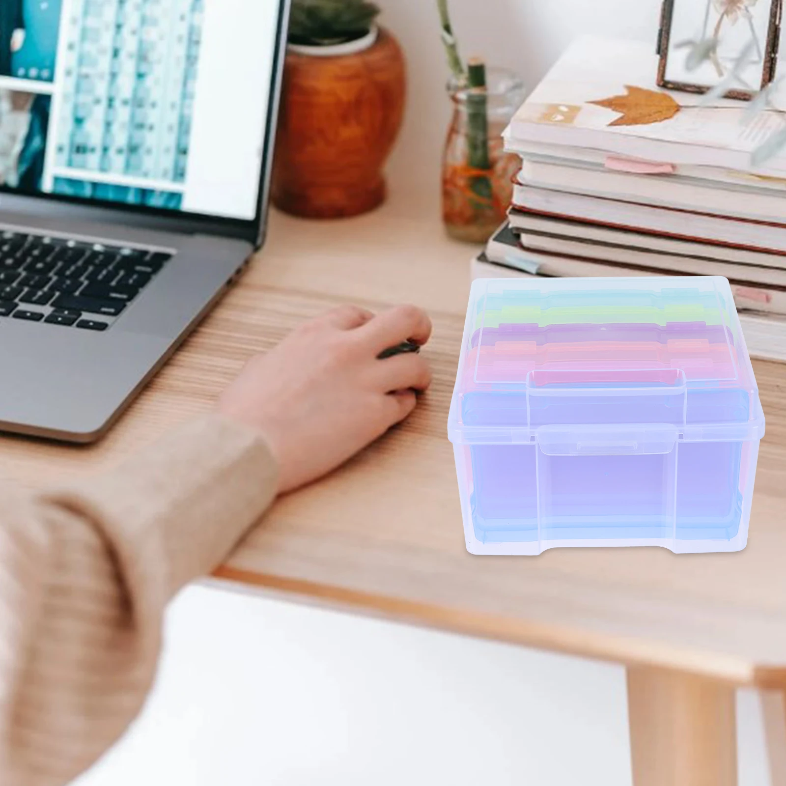 

1Set Practical Photo Organizer Durable Containers for Photos Game Cards Nails Stickers Fine Workmanship Storage