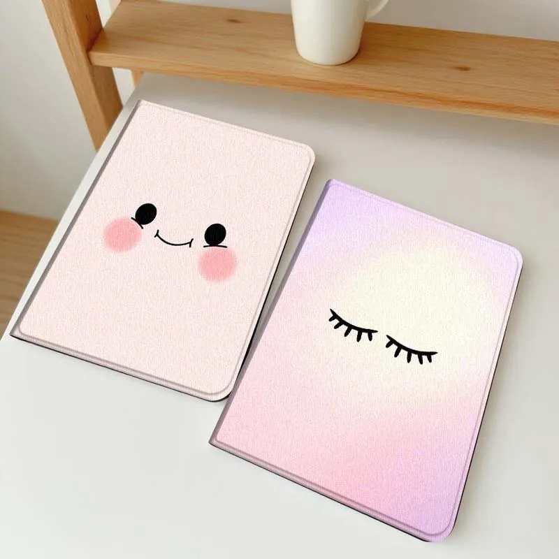 

Cute Closed Eye Lashes Gift For Samsung Galaxy Tab A7 A A8 A9 A11 S6 S11 10.1 10.4 10.5 Inch Lite PLus Soft Tablet Case