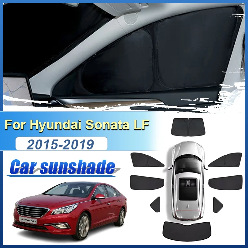 

Car Sunshades For Hyundai Sonata LF 2015 2016 2017 2018 2019 Side Windows Visors Privacy Cover Black Windshield Auto Accessories